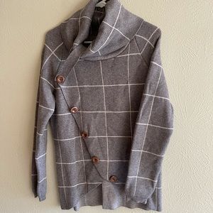 Brand new Plaid Cowl Neck Sweater